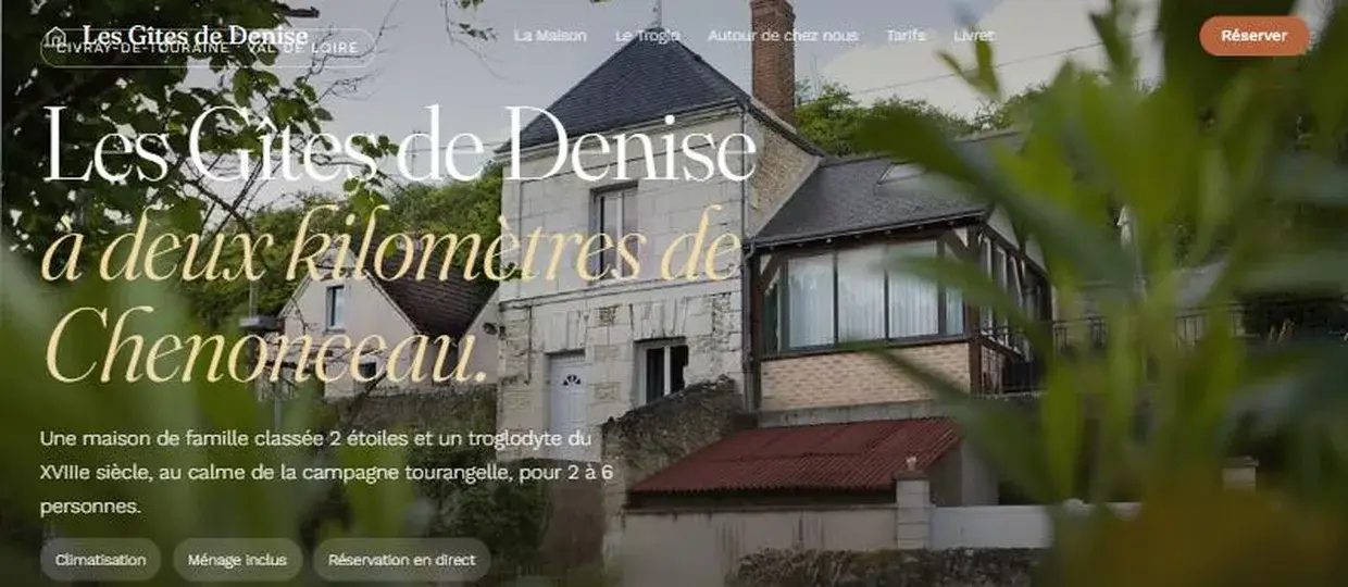 Site des Gîtes de Denise, près de Chenonceau